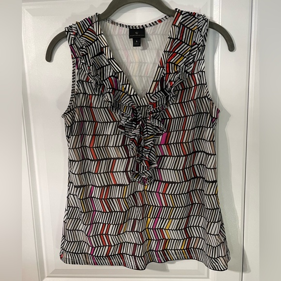 Sleeveless Chevron Striped Tank Top- Small - Picture 1 of 3